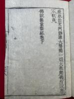 仏説無量寿経　上下合冊