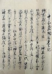 【写本】中山東下記（中山亜相公東下記）