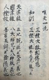 【写本】三種大祓相伝巻（三種伝法之巻）