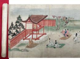 【巻子本】上人絵巻　肉筆彩色画