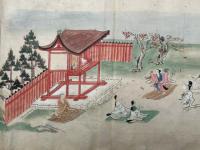 【巻子本】上人絵巻　肉筆彩色画