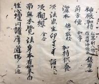【写本】神社関係次第（「遷宮法則」「御遷宮御輿移加持第四」「神殿加持第一付御幸次第」「遷宮作法支度」「招魂法口訣」「遷宮次第　中院」「作持羯磨略節」「遷宮記」「五幸之祓」「幣加持・注連加持・番近槌大事」）　10冊揃