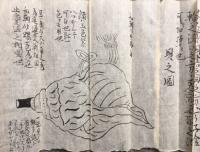 【写本】教誠閲集扇之巻　黄君公伝張良翁之秘術