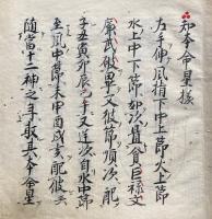 【写本】知本命元辰等作法　室町時代写