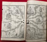 法華題目和談絵鈔　再刻　合本　絵入
