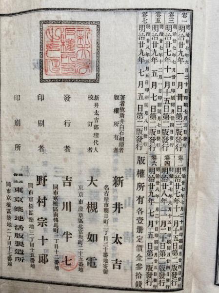 藩翰譜 校刻 12巻7冊揃(新井君美撰・大槻如電校) / 古本、中古本