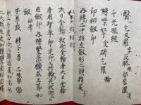 【写本】秘部　金輪仏頂（金輪仏頂法・金輪法秘・金輪口伝・一字金輪御修法所）　4紙1結揃　南北朝時代写
