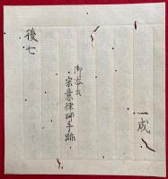 【写本】後七（後七日御修法事）　宗意律師手跡