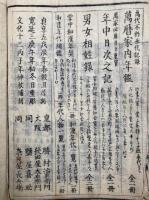 鼇頭長暦　改正増補　3巻合１冊