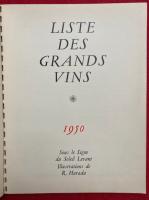 Etablissements Nicolas Maison fondee en 1822　　　
Liste des Grands Vins 1950 Sous Le Signe de Soleil Levant.