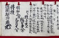 【巻子本】印図之次第・唐尺深秘第次伝・相生相剋之事・門尺之次第・次門尺配当図・棟上之作法・棟上略作法之事・神道大工十八通大事・曲尺大事・釿之大事・御幣載大事ほか