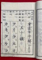 童蒙単字解　一名単語篇両点付　2巻2冊揃