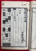 雅言仮字格　上下+拾遺（雅言仮字格同拾遺）　合１冊