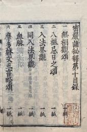 密巌諸秘釈（密嚴諸秘釈）　第10巻　（無相観頌・八祖忌日之頌・入法界観・同入法界観・血脈・摩多体文五言略頌・真言宗即身成仏義章・法身説法頌・顕密不同頌）
