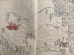 【写本】御伝図解（高祖聖人御修行之地ほか）　肉筆彩色図入