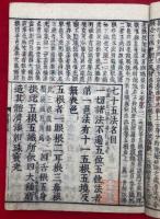 七十五法名目　首書評註　本末2冊揃