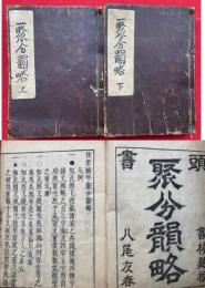 便蒙続字聚分韻略　2巻2冊揃　（頭書　聚分韻略）