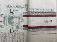 【写本】日置流雪荷派　弓術古文書　肉筆彩色絵入　17冊一括