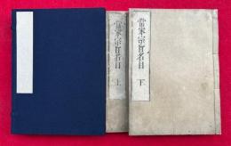 当家宗旨教機時国名目　2巻2冊揃　（当家宗旨名目）