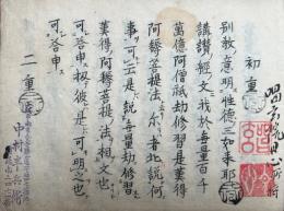 【写本】法華三大部秡書（三法縦横義・止観講録巻九・天台四教儀集解標指鈔巻下之四ほか）