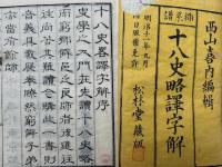 十八史略訳字解　挿系譜　上下2冊揃