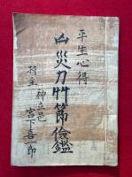 【写本】凶災刀竹節倹鑑　平生心得　（質素倹約・予メ条件ニ述ル慎之事・大凶災年ヲ左ニ記スほか）