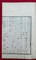 鍥木文字考　一名神代文字点画考+「言霊声母七十五音鑑」神代字二体・半濁加点　1冊+1枚