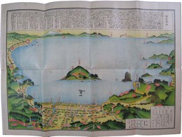 鳥瞰図　浅虫温泉名所図絵