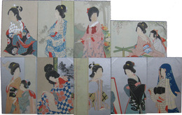 女性画絵葉書
