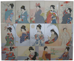 美人画絵葉書