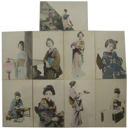 女性絵葉書