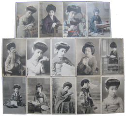 女性絵葉書