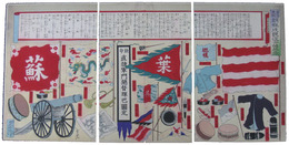 日清交戦　朝鮮成観役分捕品ノ図
