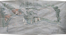 甲州巨摩郡上津金村下津金村組合用水堰并耕地見取絵図