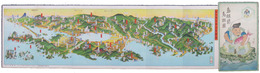 島根県鳥瞰図（島根県名勝遊覧図絵）