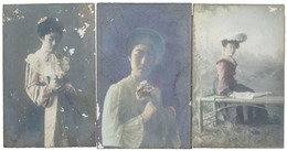 洋装女性絵葉書