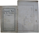 英国共産党小冊子　Communist Work in the Factories  THE WORK OF FACTORY GROUPS