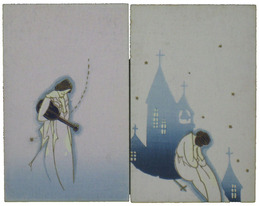 小林かいち木版絵葉書　なみだ星