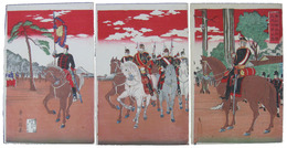 青山聯兵所観兵式御幸之図