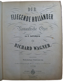ワーグナー楽譜　さまよえるオランダ人