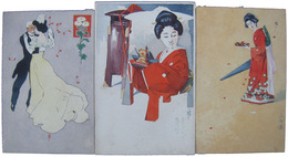 一条成美　絵葉書原画