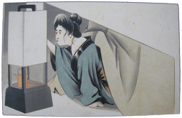 透かし絵葉書　夏の寝覚