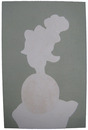 透かし絵葉書　女性シルエット①