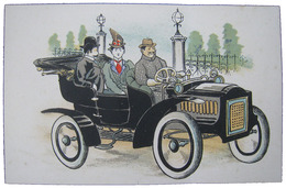 仕掛け絵葉書　自動車