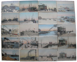 横浜手彩絵葉書　桟橋付近