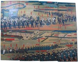 明治天皇御大葬の図　絵葉書