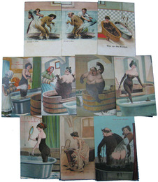 外国製デザイン絵葉書　泥まみれ