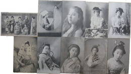 モノクロ女性絵葉書