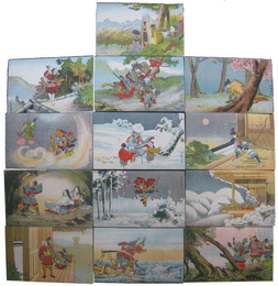 透かし絵葉書　歴史物　源平・南北朝時代