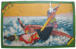 透かし絵葉書　カチカチ山